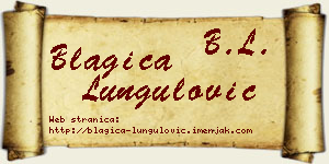 Blagica Lungulović vizit kartica